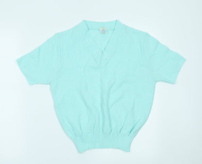 Womens UK Size 8 Preworn Blue Basic T-Shirt