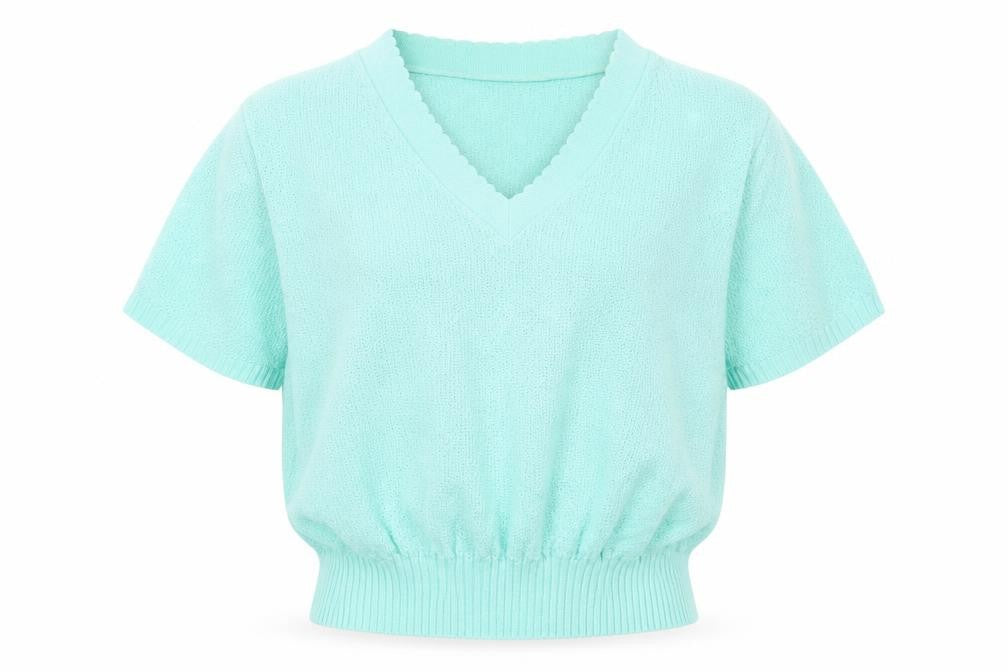 Womens UK Size 8 Preworn Blue Basic T-Shirt