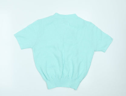 Womens UK Size 8 Preworn Blue Basic T-Shirt