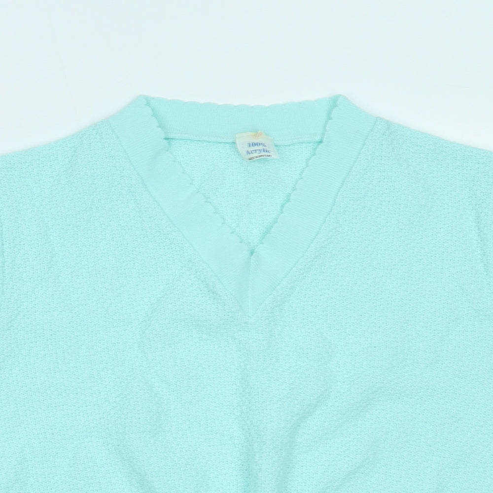 Womens UK Size 8 Preworn Blue Basic T-Shirt