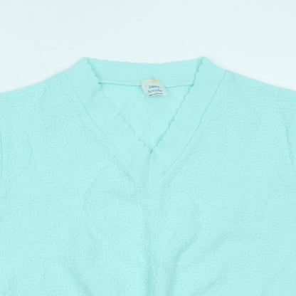 Womens UK Size 8 Preworn Blue Basic T-Shirt