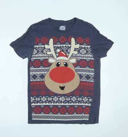 NEXT Mens Blue    T-Shirt Size M  - christmas