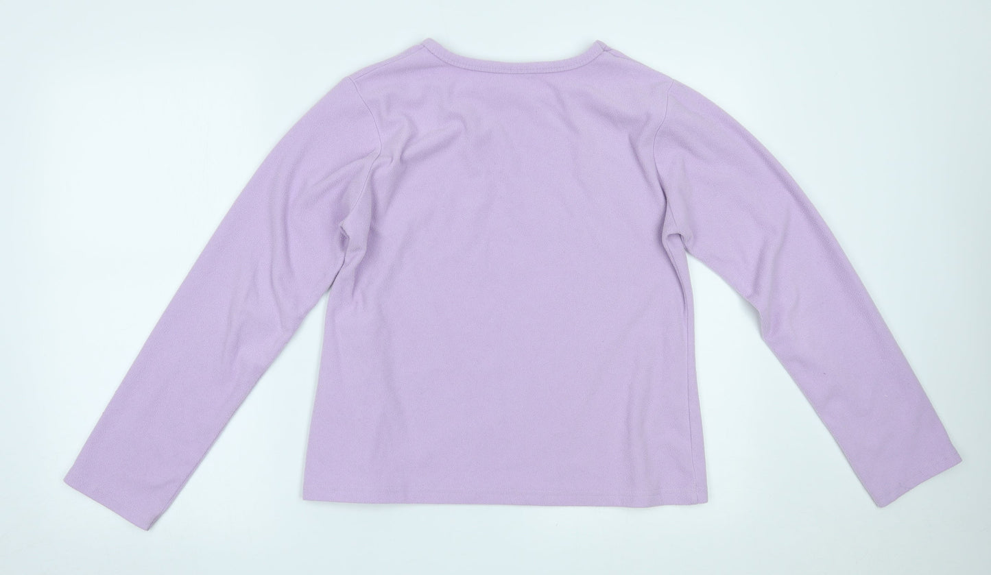 Womens UK Size L Preworn Purple Pullover Jumper
