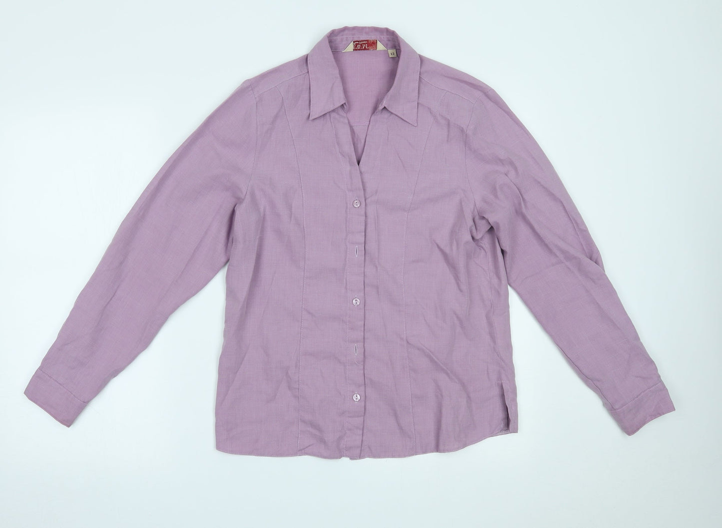 EWM Womens Purple   Basic Button-Up Size 12