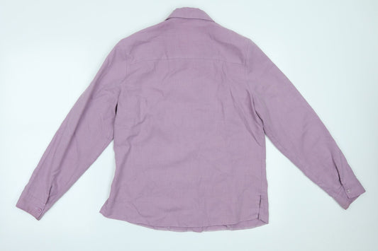 EWM Womens Purple   Basic Button-Up Size 12