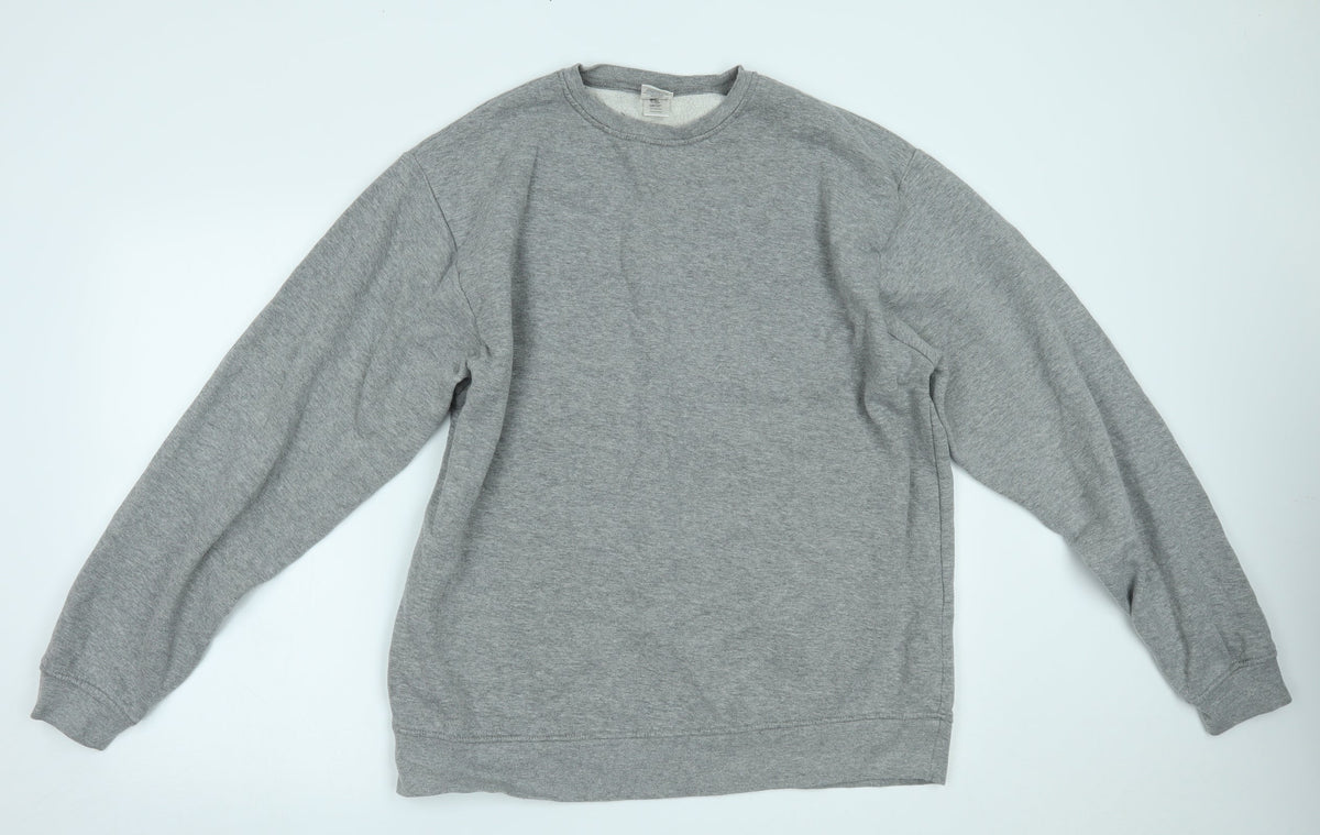 Additional front view of kokse men’s grey jumper, size XL