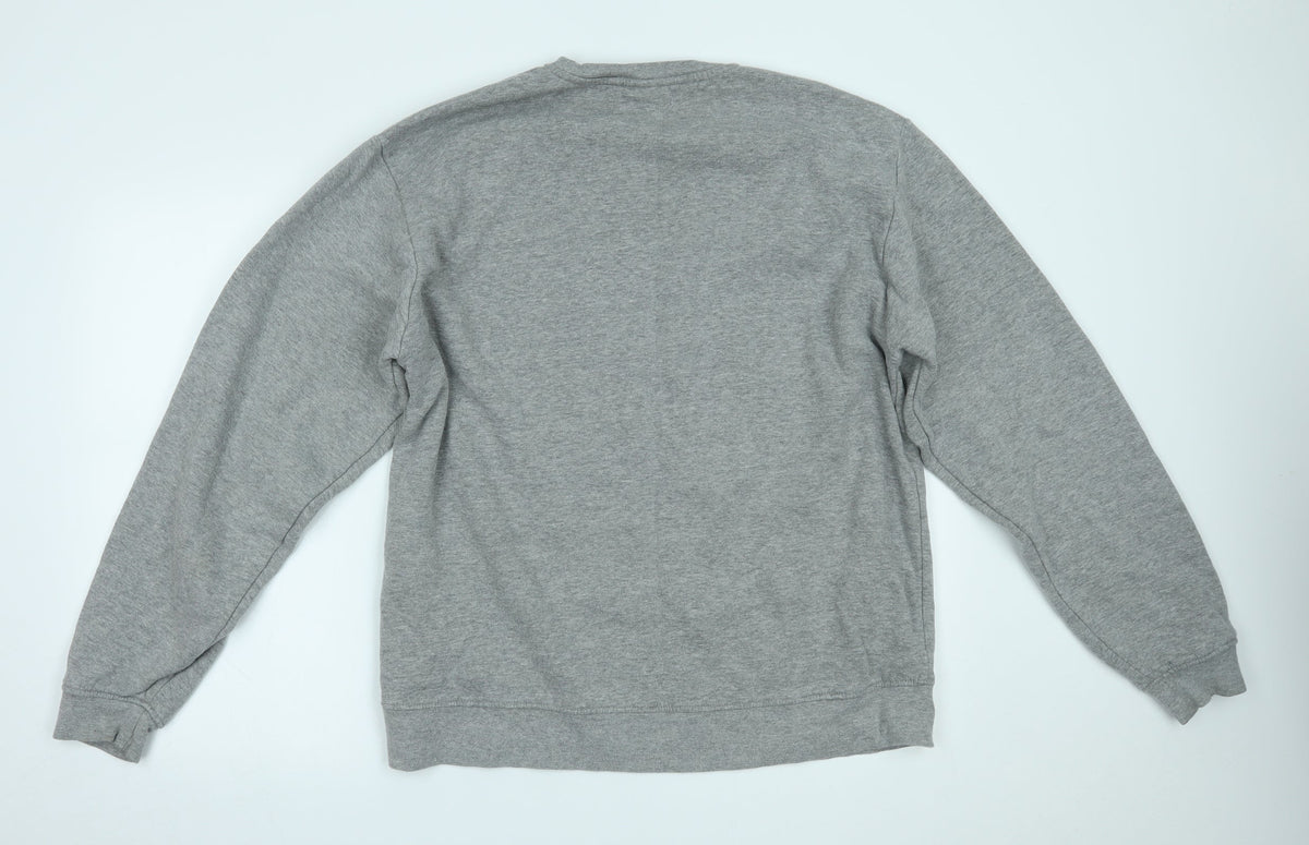 Back view of kokse men’s grey jumper, size XL