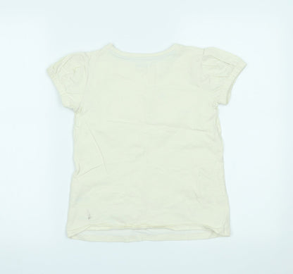 Nutmeg Girls Ivory   Basic T-Shirt Size 10-11 Years