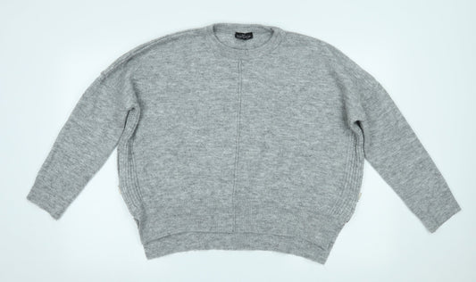 Womens UK Size 10 Topshop Grey Pullover Jumper
