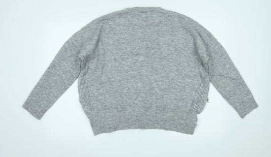 Womens UK Size 10 Topshop Grey Pullover Jumper