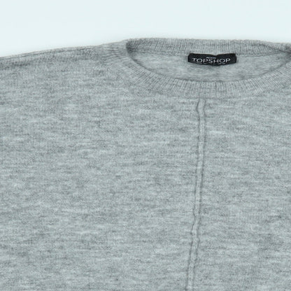 Womens UK Size 10 Topshop Grey Pullover Jumper