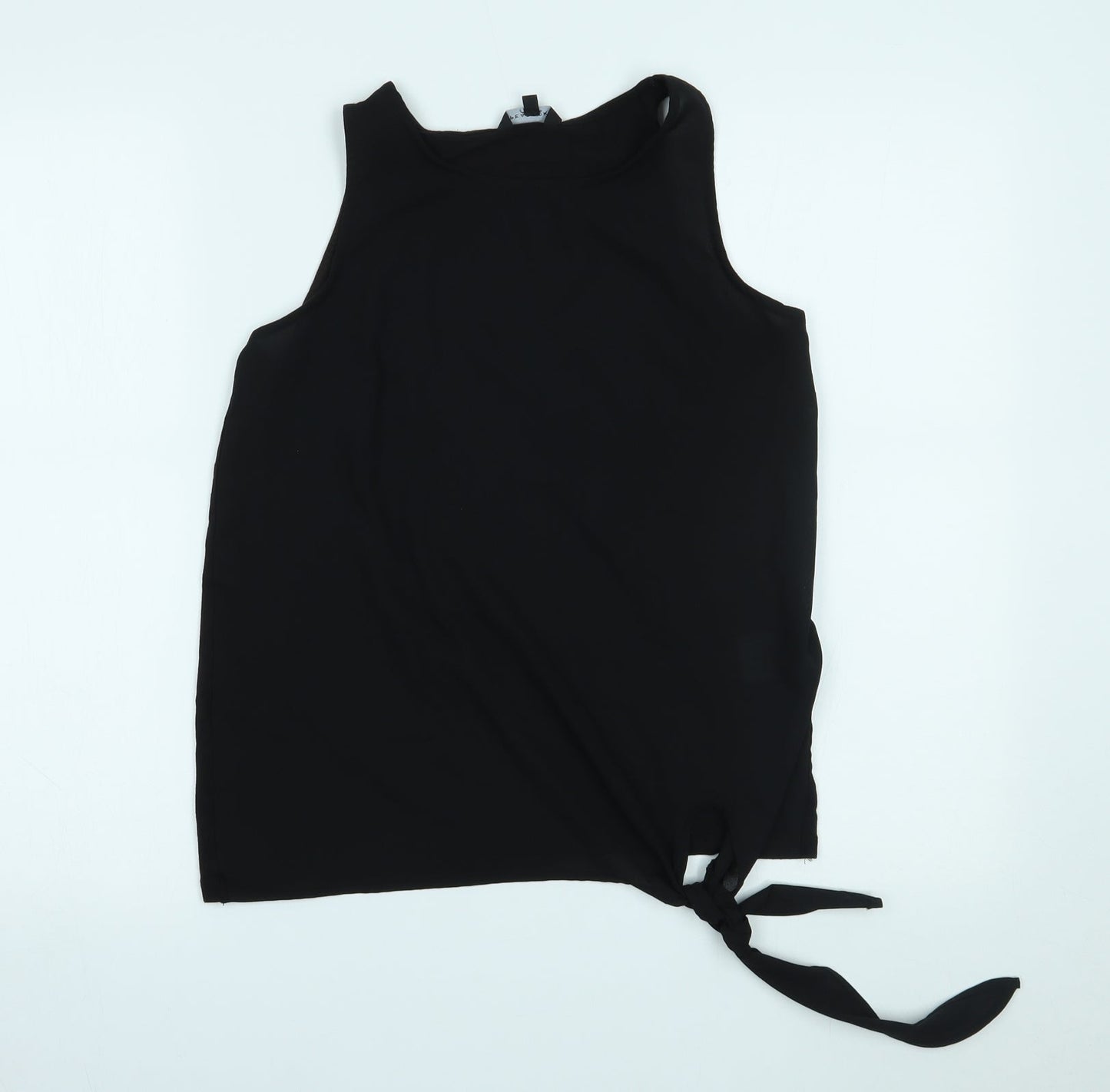 Womens UK Size 10 Peacocks Black Basic Tank