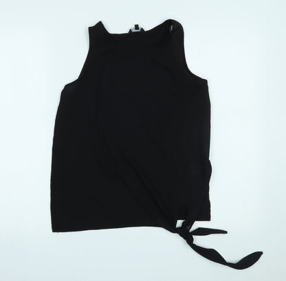 Womens UK Size 10 Peacocks Black Basic Tank