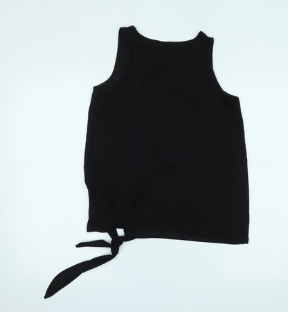 Womens UK Size 10 Peacocks Black Basic Tank