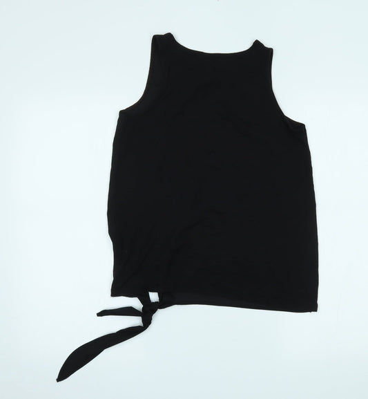 Womens UK Size 10 Peacocks Black Basic Tank