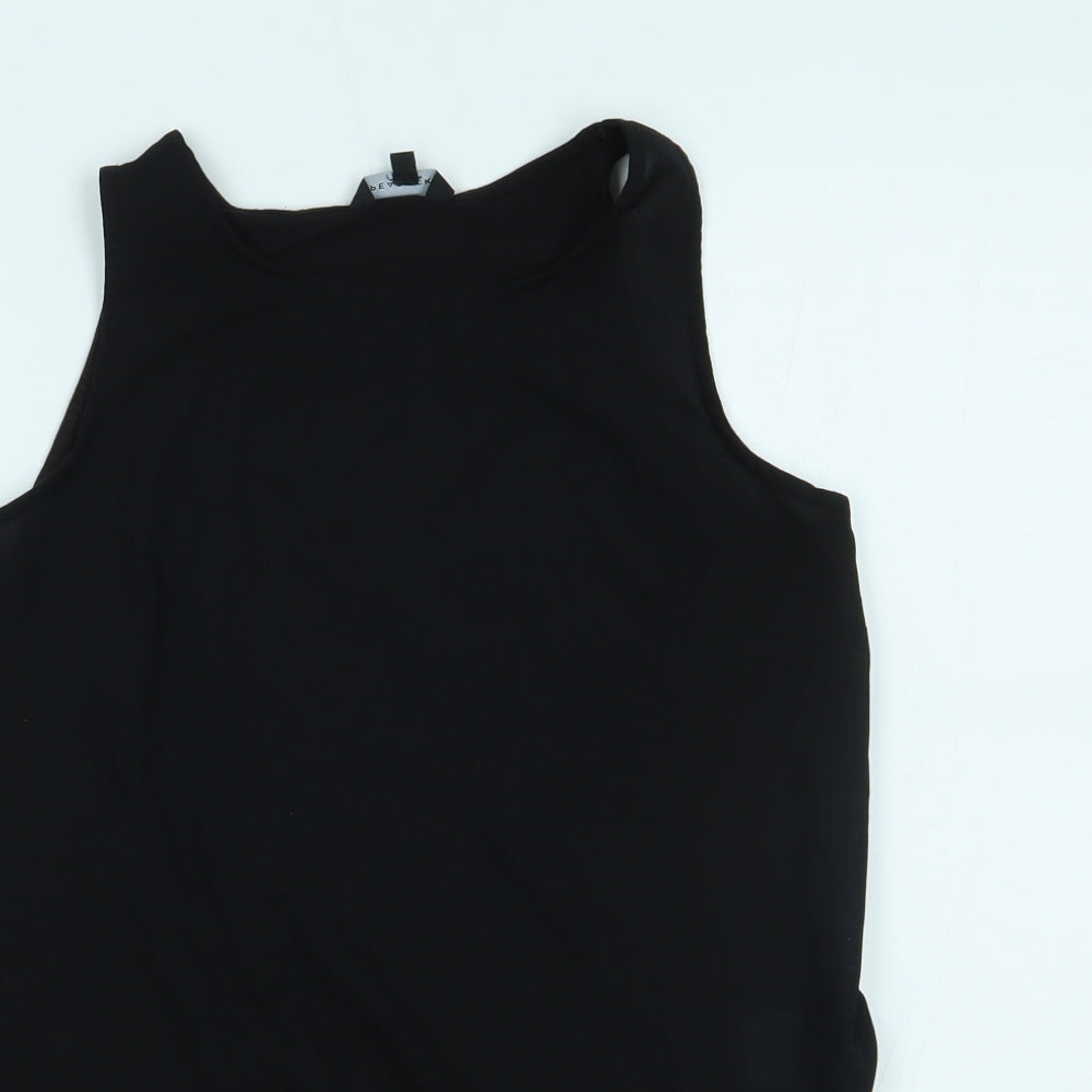 Womens UK Size 10 Peacocks Black Basic Tank