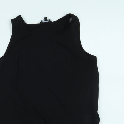 Womens UK Size 10 Peacocks Black Basic Tank