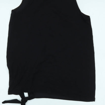 Womens UK Size 10 Peacocks Black Basic Tank