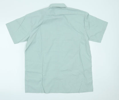 Mens UK Size M Man at ease Green  Button-Up Short Sleeve Casual Shirt