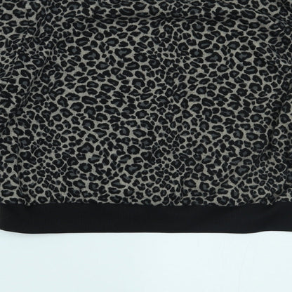 Primark Womens Brown Animal Print  Cropped Blouse Size 8