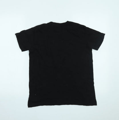 Mens UK Size S Club Black  T-Shirt