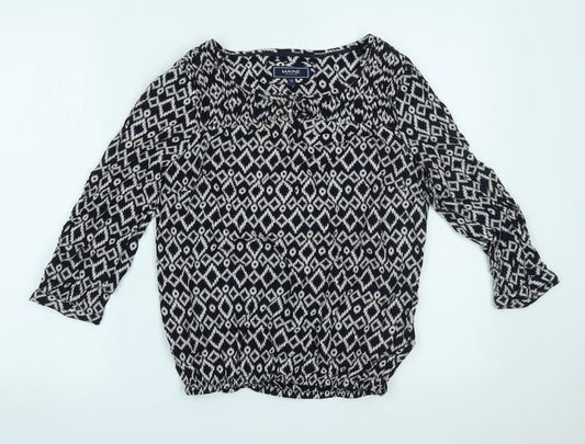 Maine New England Womens Blue   Basic Blouse Size 10