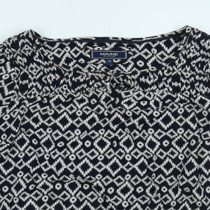 Maine New England Womens Blue   Basic Blouse Size 10