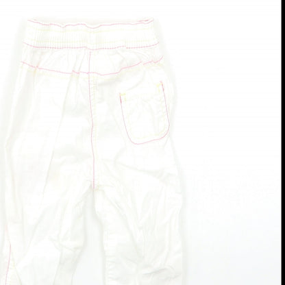 George Baby White   Cargo Trousers Size 3-6 Months