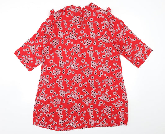 Papaya Womens Red Floral  A-Line  Size 14