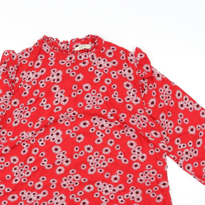 Papaya Womens Red Floral  A-Line  Size 14