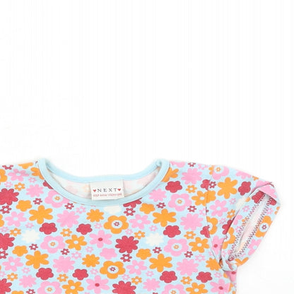 NEXT Baby Pink Floral  Basic T-Shirt Size 18-24 Months