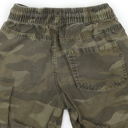 Denim & Co. Boys Green Check  Chino Shorts Size 3-4 Years