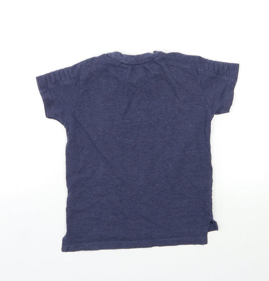 Primark Boys Blue   Basic T-Shirt Size 5-6 Years  - cool kids