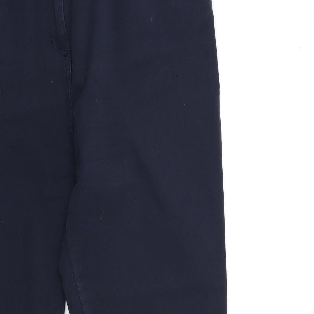 Womens UK Size 38 in Marks and Spencer Regular Fit Chino Blue Trousers