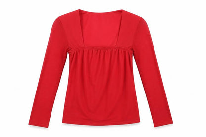 Womens UK Size 6 Boohoo Red Basic Blouse