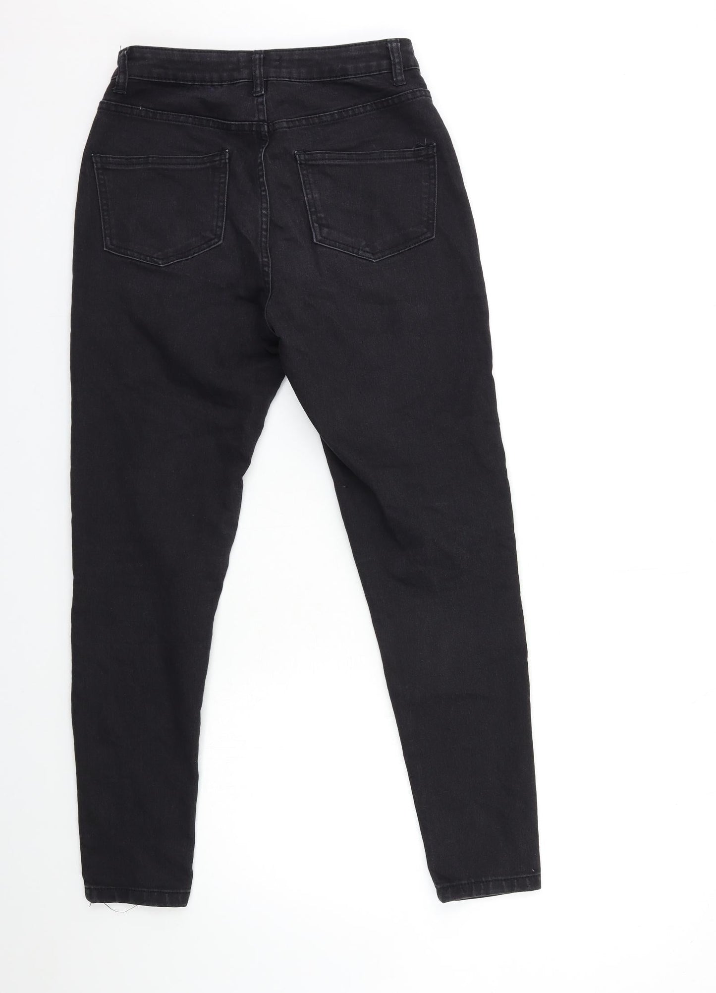 Boohoo Womens Black  Denim Skinny Jeans Size 10 L28.5 in