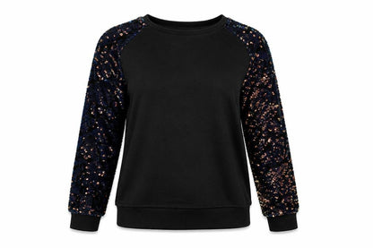 Front view of F&F women’s black pullover sweatshirt, size UK 6
