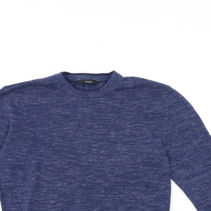 George Mens Blue  Knit Pullover Jumper Size S