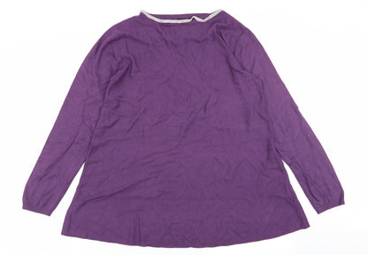 Womens UK Size 12 Roman Purple Basic T-Shirt