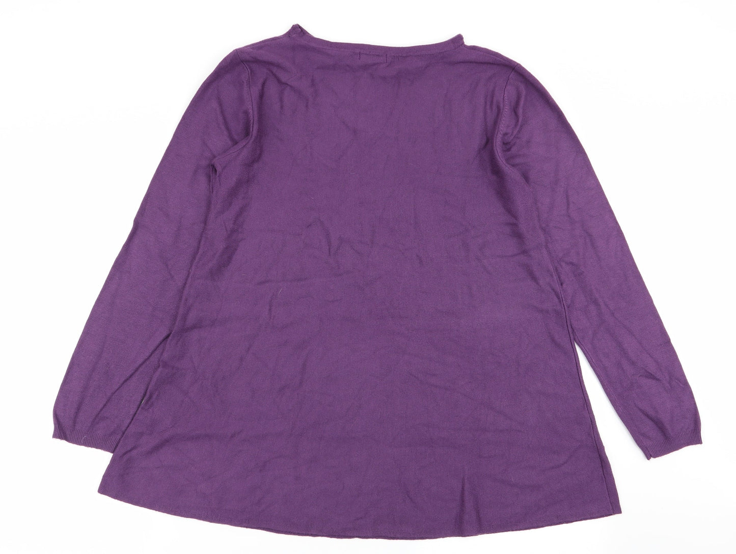 Womens UK Size 12 Roman Purple Basic T-Shirt