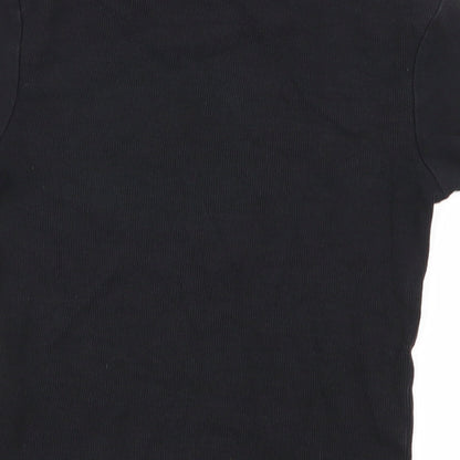Womens UK Size 10 New Look Black Basic T-Shirt