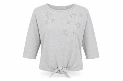 Womens UK Size 16 Principles Grey Basic T-Shirt