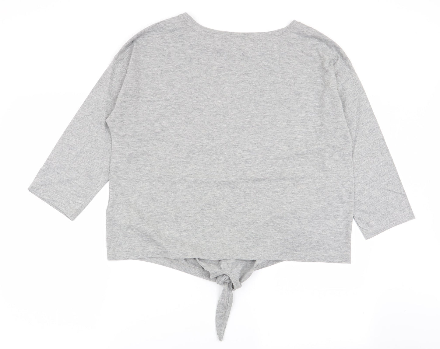 Womens UK Size 16 Principles Grey Basic T-Shirt