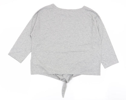Womens UK Size 16 Principles Grey Basic T-Shirt