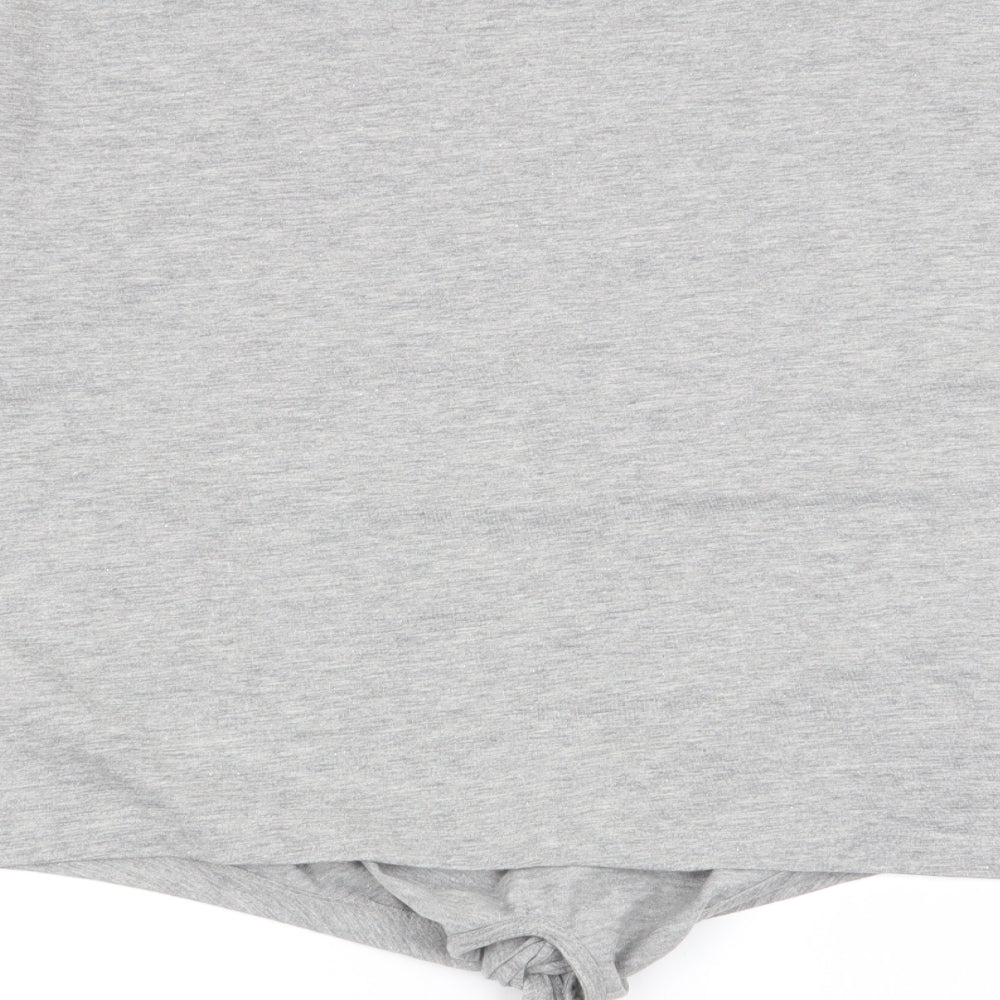 Womens UK Size 16 Principles Grey Basic T-Shirt