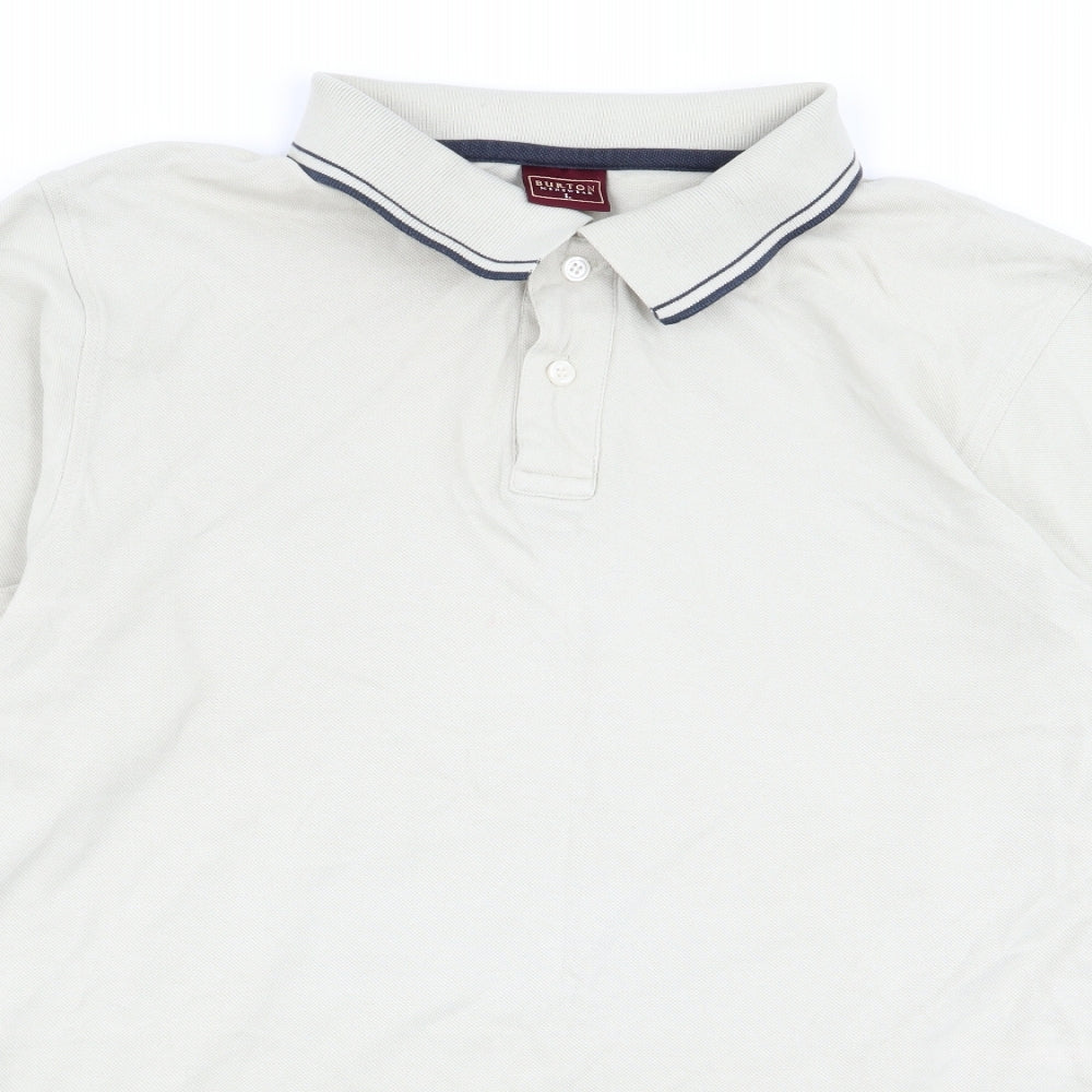 burton menswear Mens Beige    Polo Size L