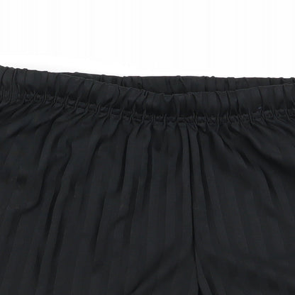 schoolqear Boys Black Striped  Sweat Shorts Size 8 Years