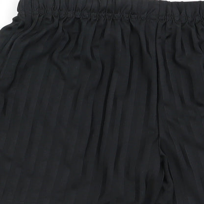 schoolqear Boys Black Striped  Sweat Shorts Size 8 Years