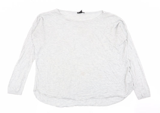 H&M Womens Grey   Basic T-Shirt Size 14