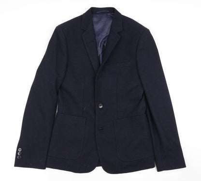 Easy Mens Blue   Jacket Blazer Size S